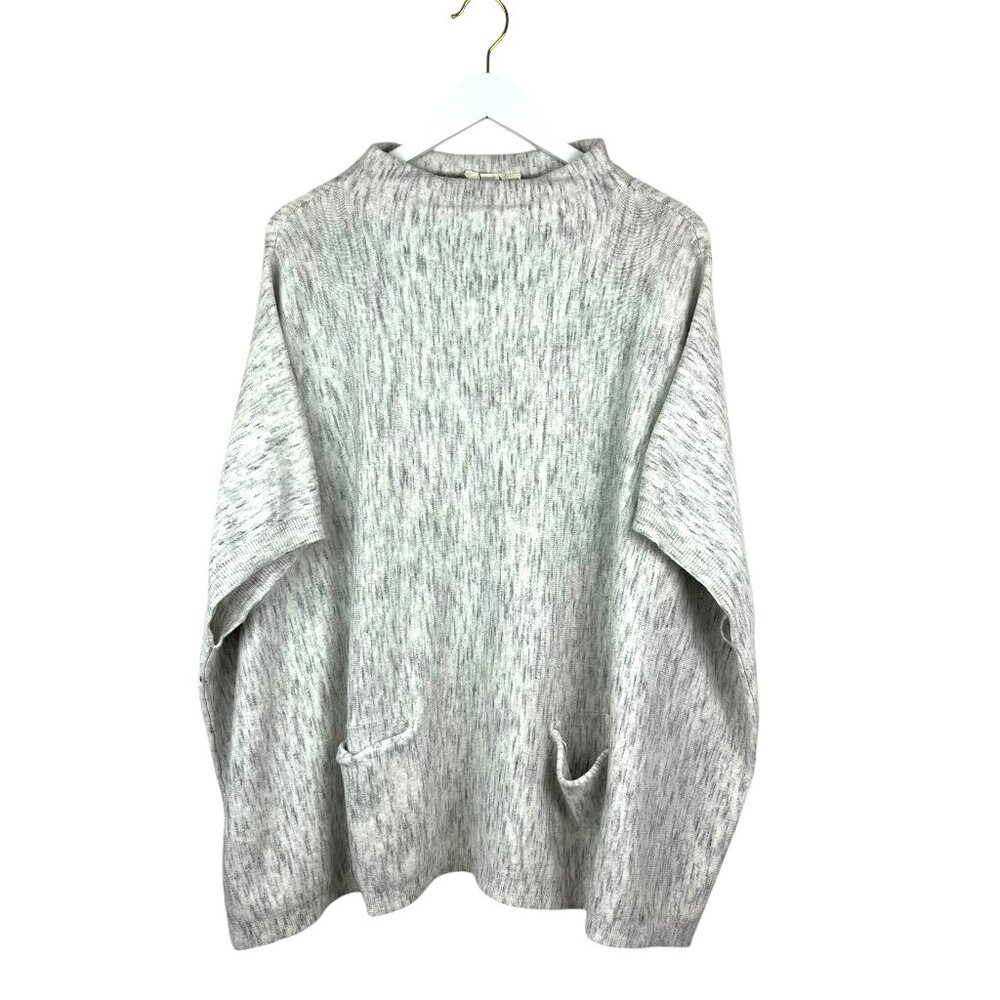 Retrod Sweater Womens XL Gray White Oversized Pullover Crewneck Casual